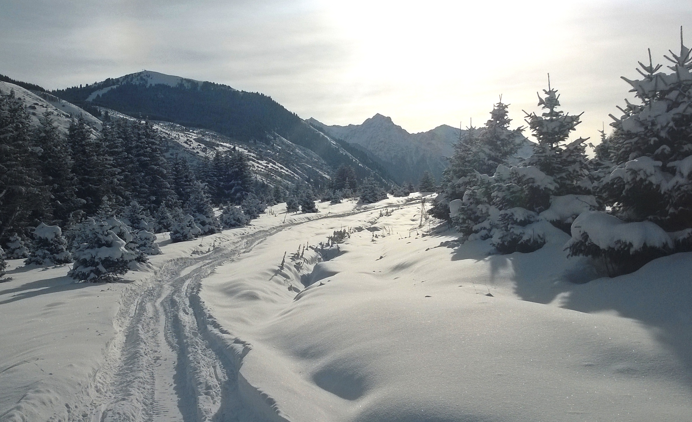 Karakol valley in winter