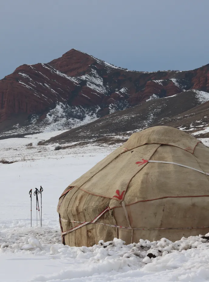 Winter Yurt Camp in Kyrgyzstan 
