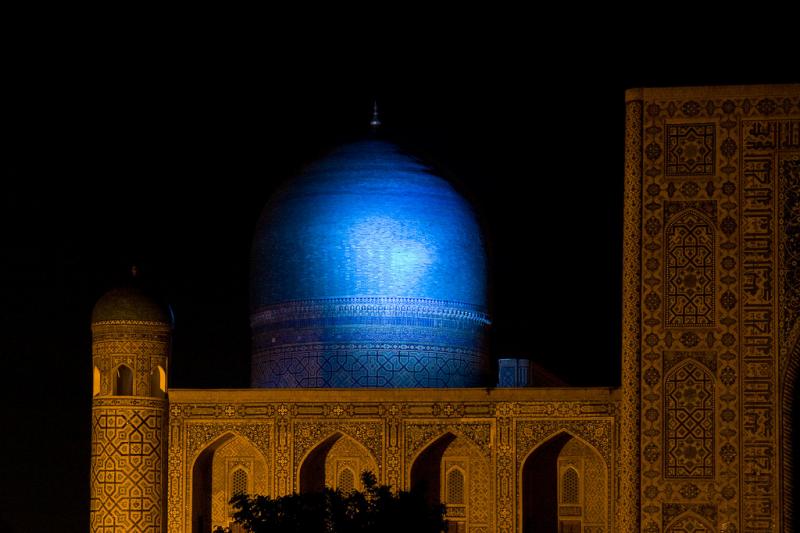 Gur-e Amir at night. Lateral View
