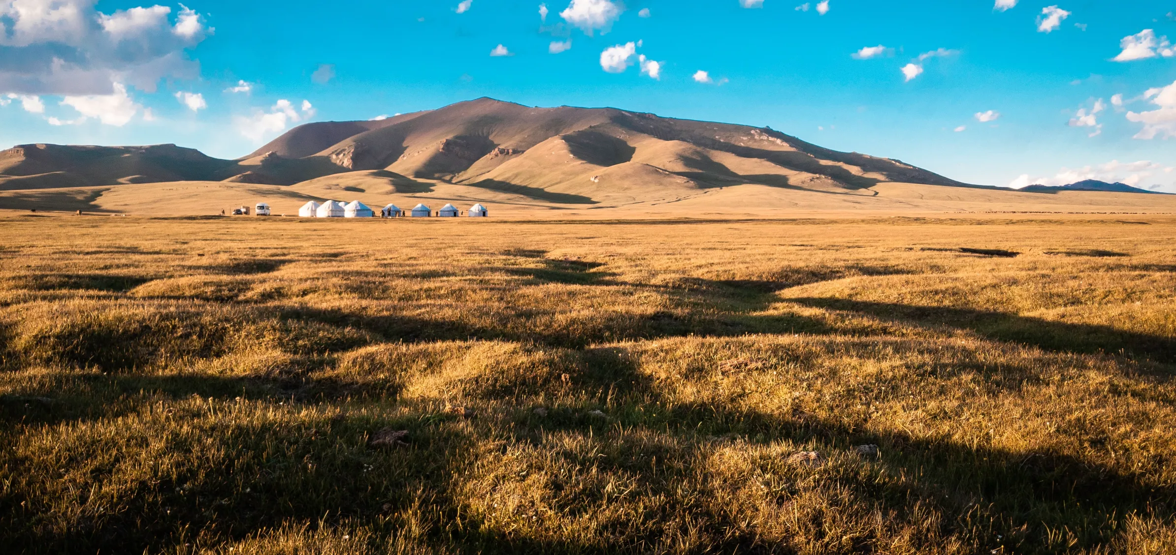 Endless fields of Naryn region, Kyrgyzstan, Central Asia