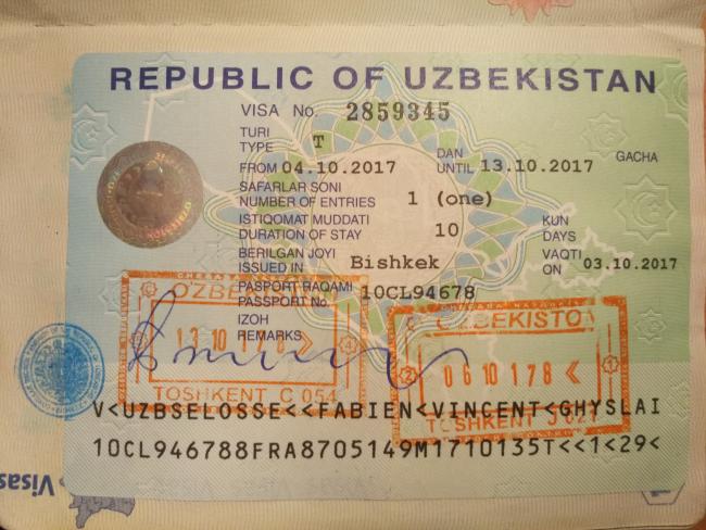 <span>Visa for Uzbekistan</span>
