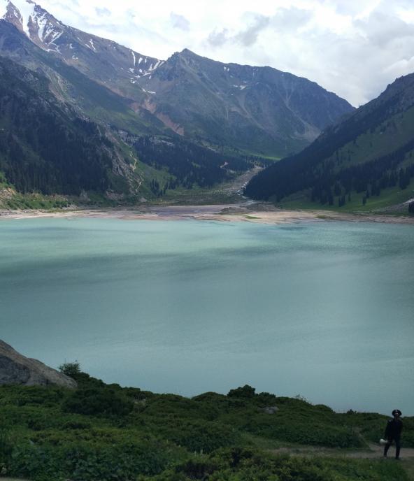 Mountain lake on the south of Almaty city